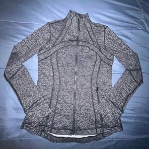 🍋 LIKE NEW Lululemon Define Jacket in Luon Frayed Camo Black/White - Sz 8